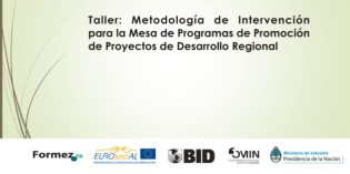 Metodología de intervención para la Mesa de Programas de Promoción de Proyectos de Desarrollo Regional