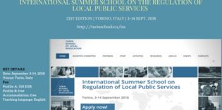 International Summer School on the Regulation of Local Public Services. Torino, Italy